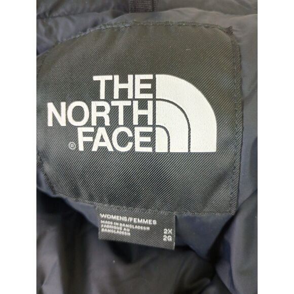 The North Face Women's Black Navy 1996 Retro Nuptse Puffer Jacket Size 2X - Picture 3 of 5